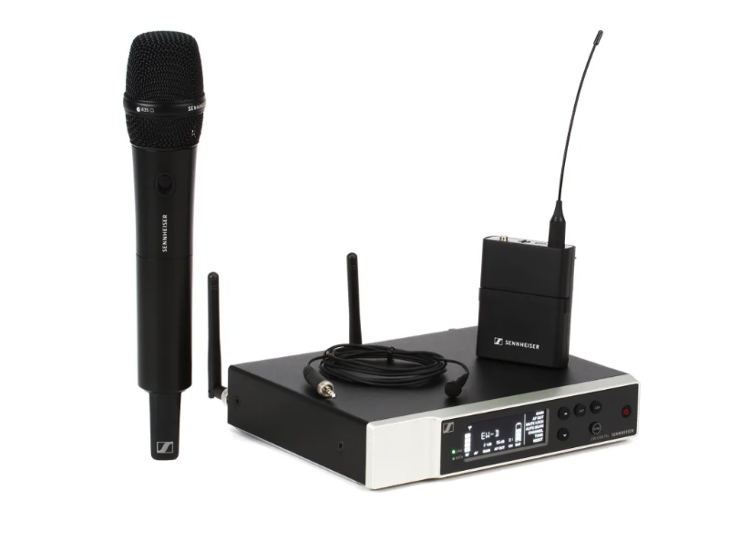 Sennheiser EW-D ME2/835-S Combo Wireless Handheld and Lavalier Microphone System – Q1-Q6