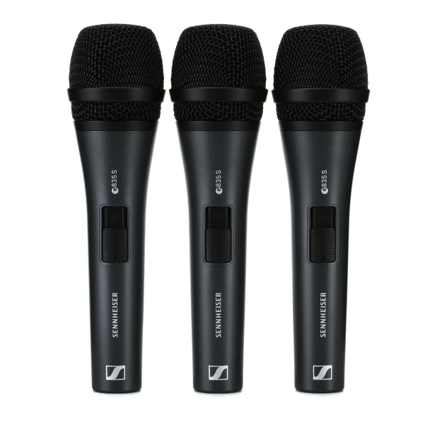Sennheiser e 835-S Cardioid Dynamic 3-Pack